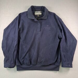 Zero Restriction Golf Jacket Mens M Navy Pullover Charles‎ Schwab Cup Windshirt